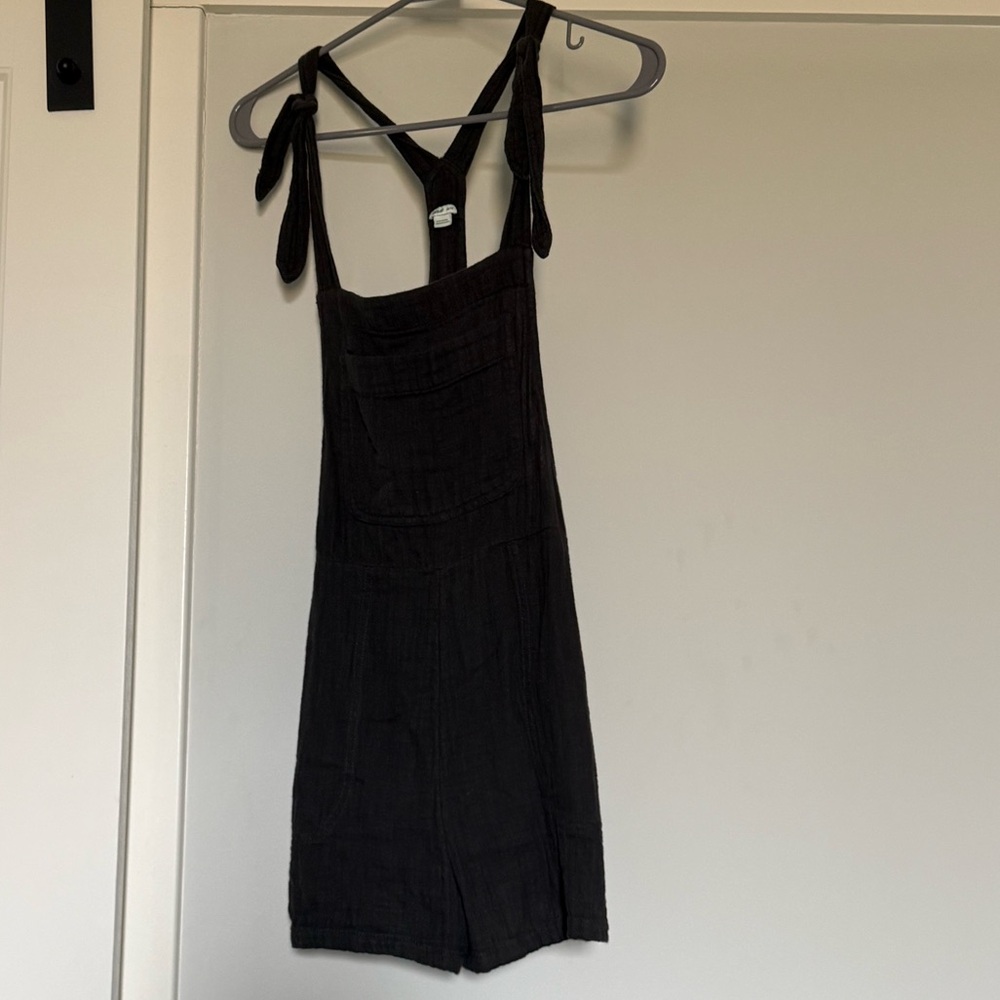Black Overall Romper
